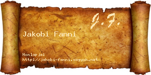 Jakobi Fanni névjegykártya